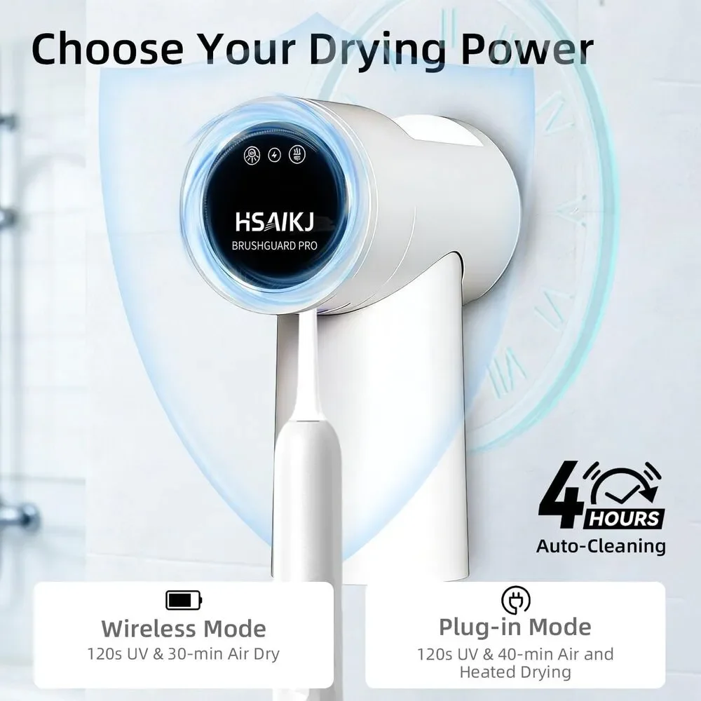 Wall Mounted Toothbrush Holder 3-in-1 Electric Toothbrush Organizer Personal Use